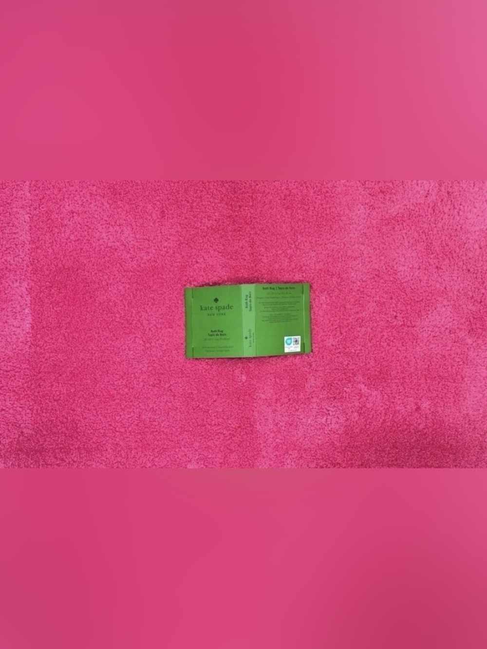 Kate Spade XL RUNNER 24 x 60” Bright HOT PINK Super SOFT Plush Bath Mat Rug NEW